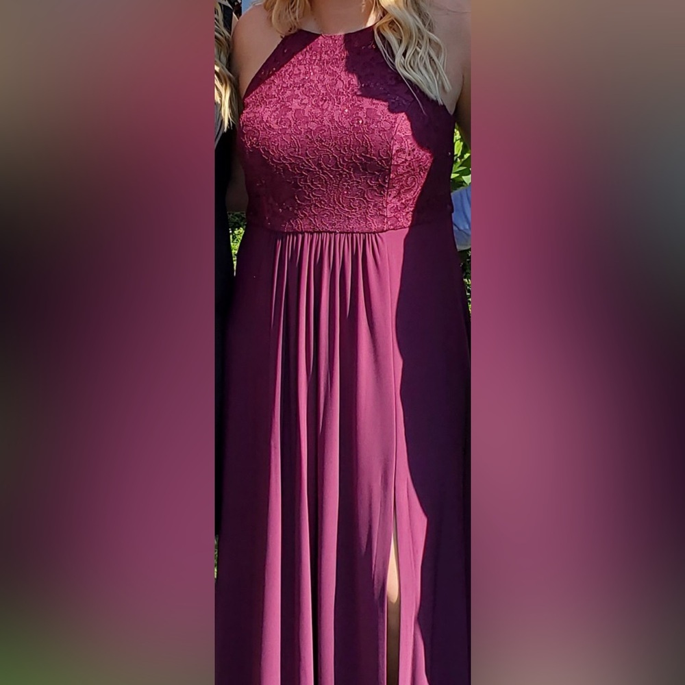 Burgundy prom dress